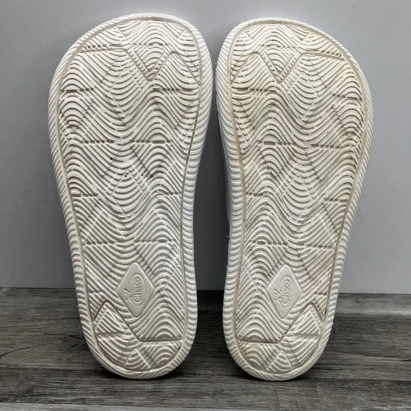 Chaco Chillos Slide Sandals Womens 7 White Adjustable Straps LUVSEAT J107110 - Picture 5 of 7